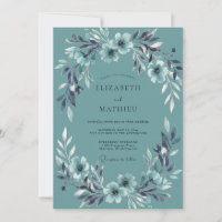 Cadet Slate Leafy Wedding