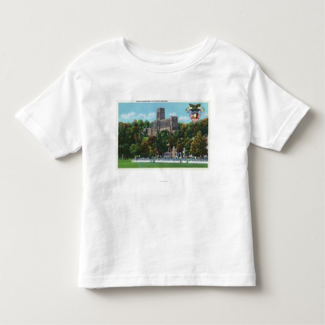 Cadets Marching to Parade Grounds Scene Toddler T-Shirt (Front)
