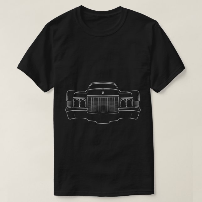 Cadillac 1970 Cadillac - front stencil, white T-Shirt (Design Front)