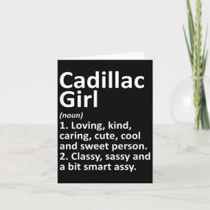 Cadillac Girl Mi Michigan Funny City Home Roots Gi Card