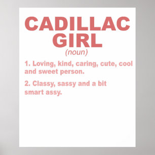 CADILLAC GIRL MI MICHIGAN Funny City Home Roots Gi Poster