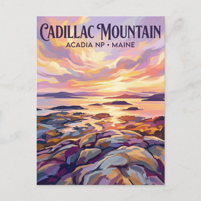 Cadillac Mountain, Acadia NP USA Postcard (Front)