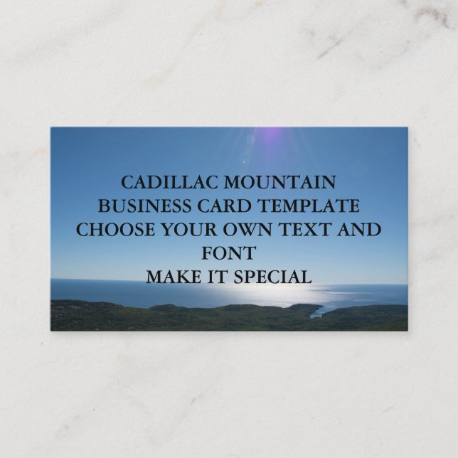 CADILLAC MOUNTAIN BUSINESS CARD TEMPLATE (Front)