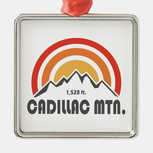 Cadillac Mountain Metal Tree Decoration (Front)