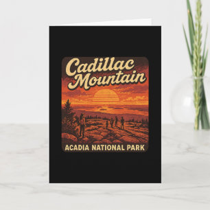 Cadillac Mountain Sunrise Maine Acadia National Pa Card