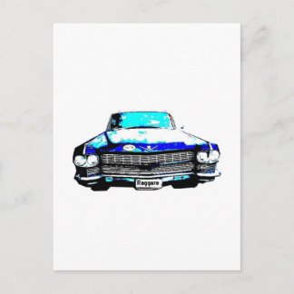 cadillac raggare car postcard