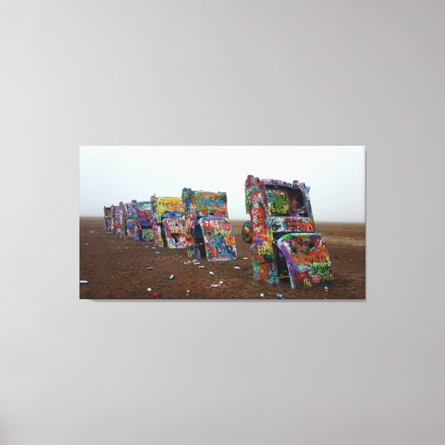 CADILLAC RANCH COOL VINTAGE CAR CANVAS PRINT (Front)