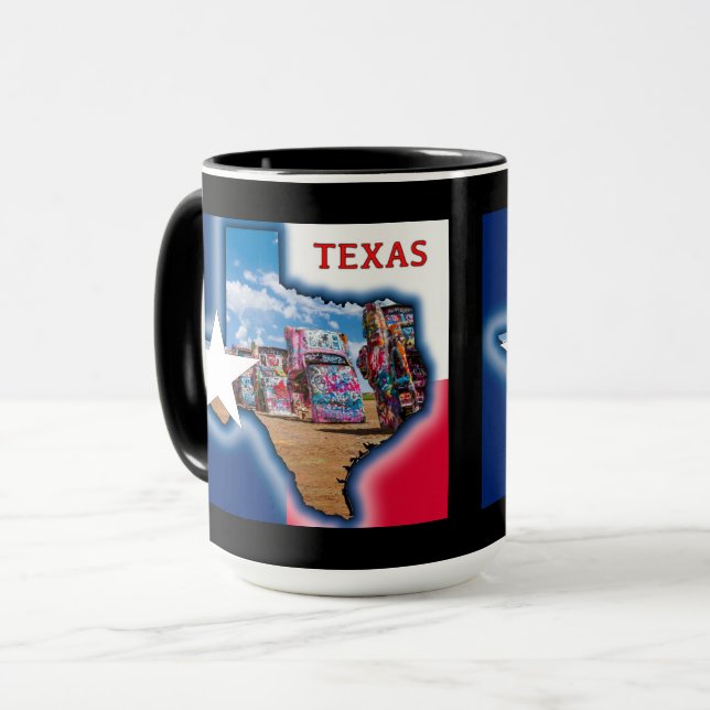 Cadillac Ranch, Texas Graphic, Mug (Front Left)