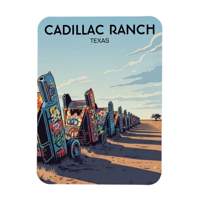Cadillac Ranch Texas Travel Magnet (Vertical)