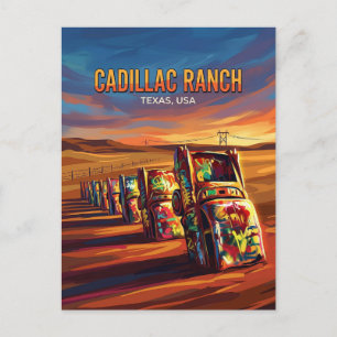 Cadillac Ranch USA Postcard