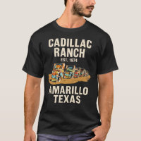 Cadillac Ranch Vintage Roadside Americana Retro 70