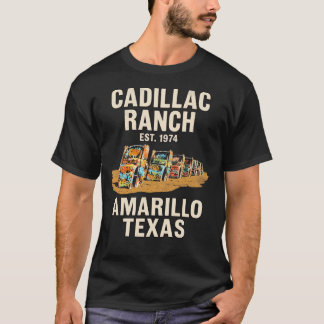 Cadillac Ranch Vintage Roadside Americana Retro 70 T-Shirt