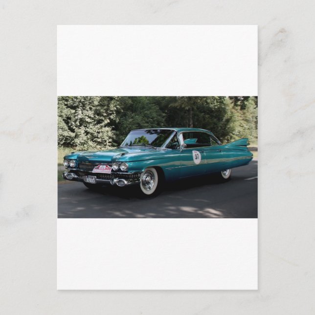 Cadillac, Series 62 Sedan 	  1959 Postcard (Front)