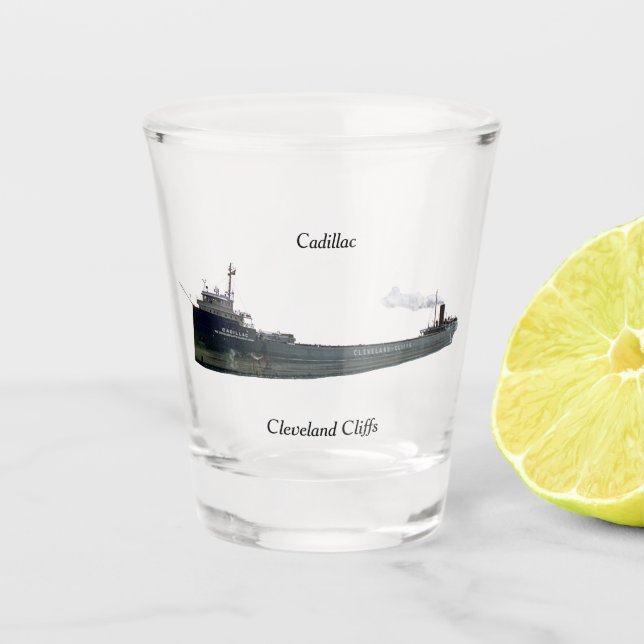 Cadillac shot glass (Front)