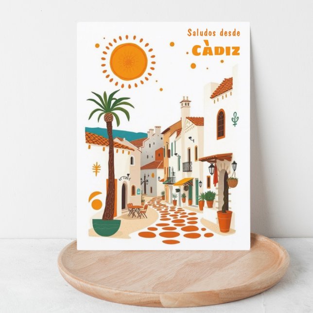 Càdiz Cadiz Spain holiday white town Postcard (Creator Uploaded)