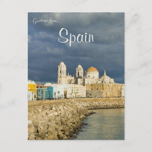 Cadiz Cathedral in Cadiz Spain Postcard (Front)