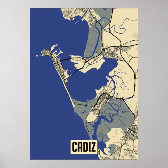 Cadiz Map Poster (Front)