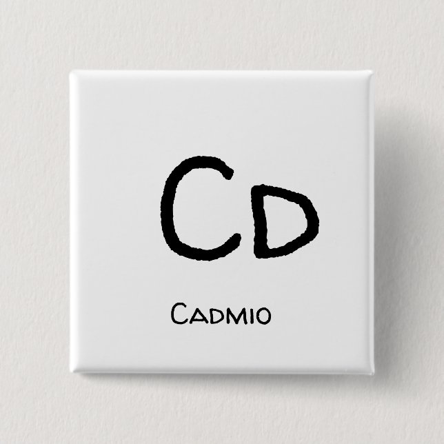 Cadmio - Cd 15 Cm Square Badge (Front)