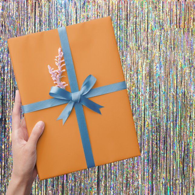 Cadmium Orange Solid Colour Wrapping Paper (Creator Uploaded)