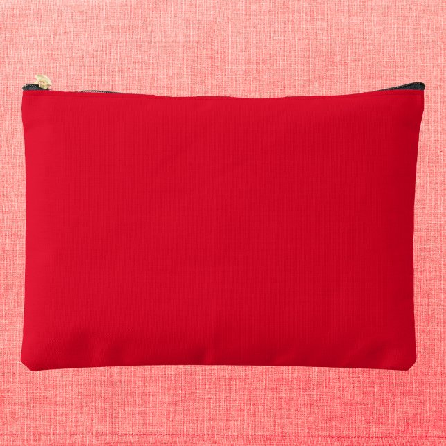 Cadmium Red Solid Colour Accessory Pouch (Creator Uploaded)