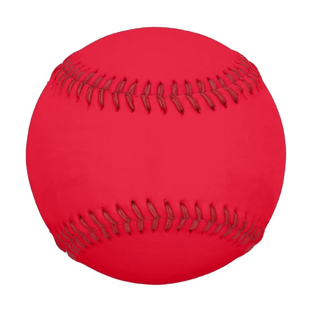 Cadmium Red Solid Colour Baseball (Front)