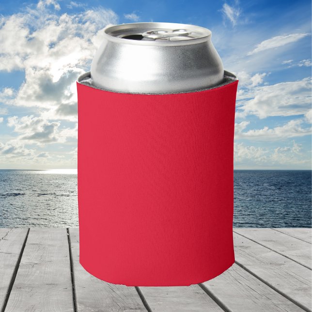 Cadmium Red Solid Colour Can Cooler (Creator Uploaded)