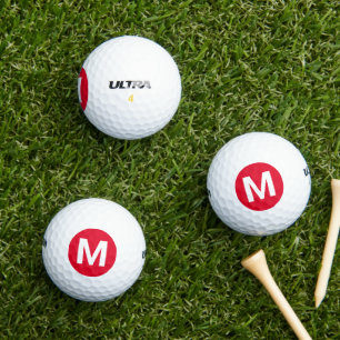 Cadmium Red Solid Colour Custom Golf Balls