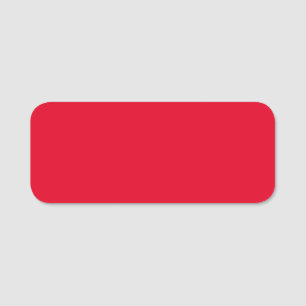 Cadmium Red Solid Colour Name Tag