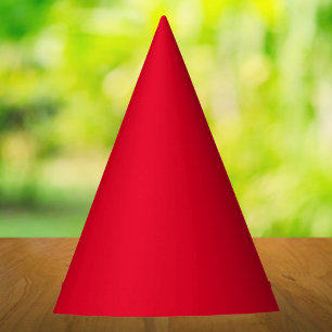 Cadmium Red Solid Colour Party Hat
