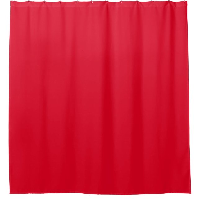 Cadmium Red Solid Colour Shower Curtain (Front)