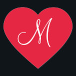 Cadmium Red Your Own Monogrammed Weddings Heart Sticker<br><div class="desc">Custom Wedding Monograms Envelope Seals - Do It Yourself Engaged couples ordinarily enquire: what are the monogram Seals price? These monogram sized and custom Designer Wedding Monograms Envelope Seals will be perfect for wedding Monograms as well as additional wedding stationery. - Designer Wedding Monograms Accessories - Your Own Monogrammed Weddings...</div>