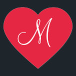 Cadmium Red Your Own Monogrammed Weddings Heart Sticker<br><div class="desc">Custom Wedding Monograms Envelope Seals - Do It Yourself Engaged couples ordinarily enquire: what are the monogram Seals price? These monogram sized and custom Designer Wedding Monograms Envelope Seals will be perfect for wedding Monograms as well as additional wedding stationery. - Designer Wedding Monograms Accessories - Your Own Monogrammed Weddings...</div>