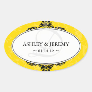 Cadmium Wedding Favour Stickers