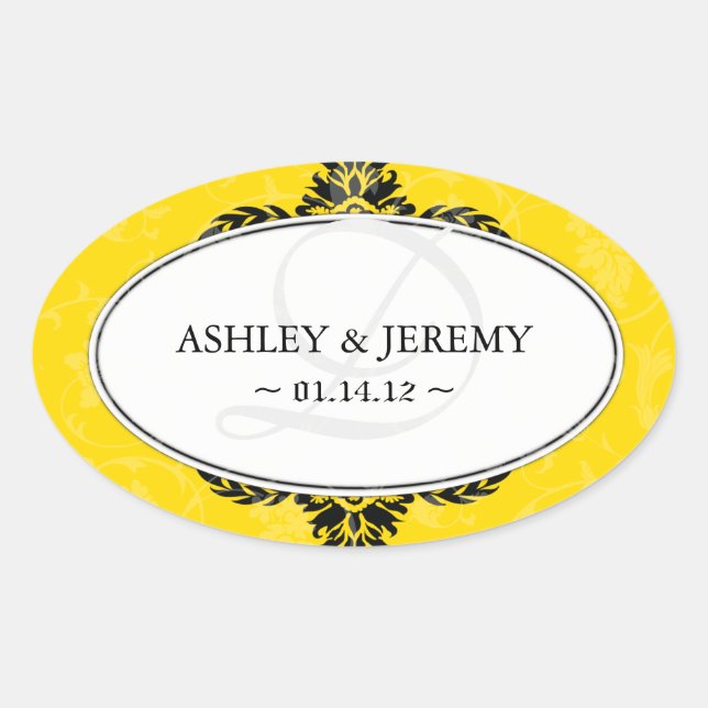 Cadmium Wedding Favour Stickers (Front)