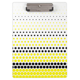 Cadmium Yellow and Black Polka Dot Clipboard