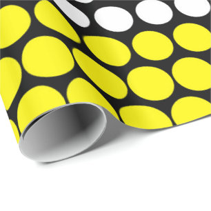 Cadmium Yellow and White Polka Dot Wrapping Paper