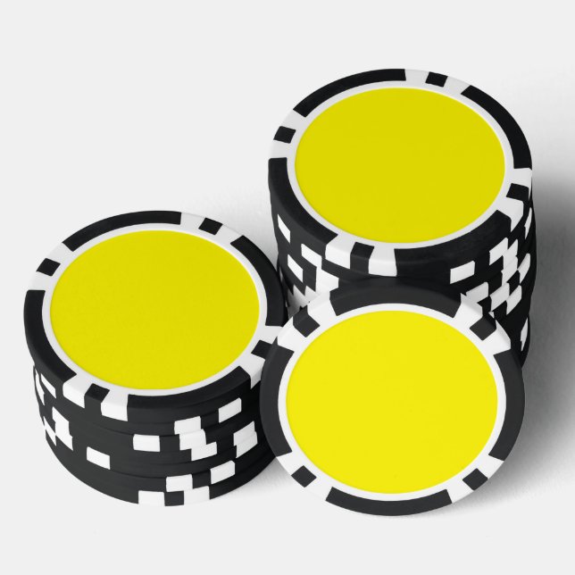 Cadmium yellow (solid colour)  poker chips (Stack)