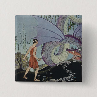 Cadmus and the Dragon 15 Cm Square Badge
