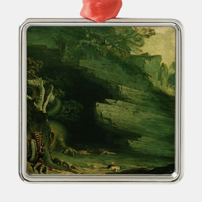 Cadmus and the Dragon Metal Tree Decoration (Front)