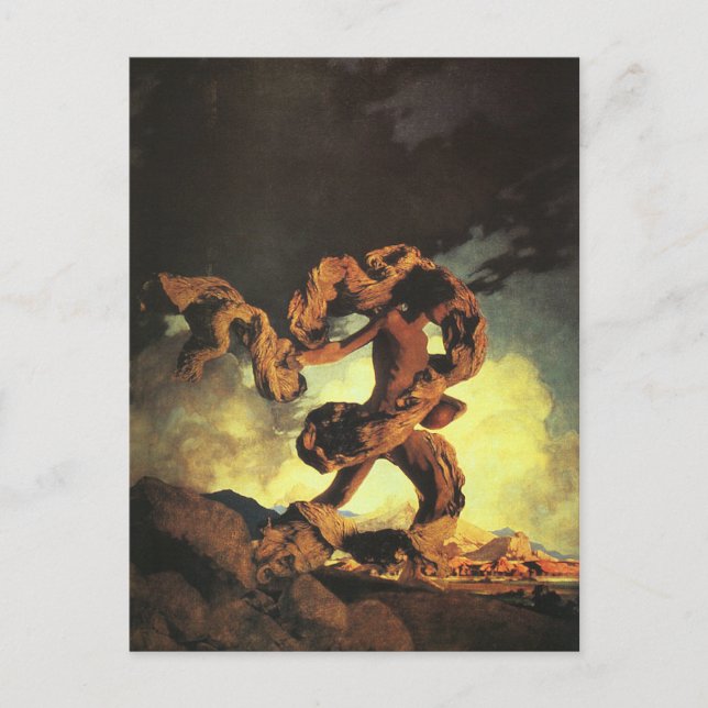 Cadmus Sowing the Dragon's Teeth, Maxfield Parrish Postcard (Front)