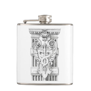 CADUCEUS 6oz Vinyl Wrapped Flask