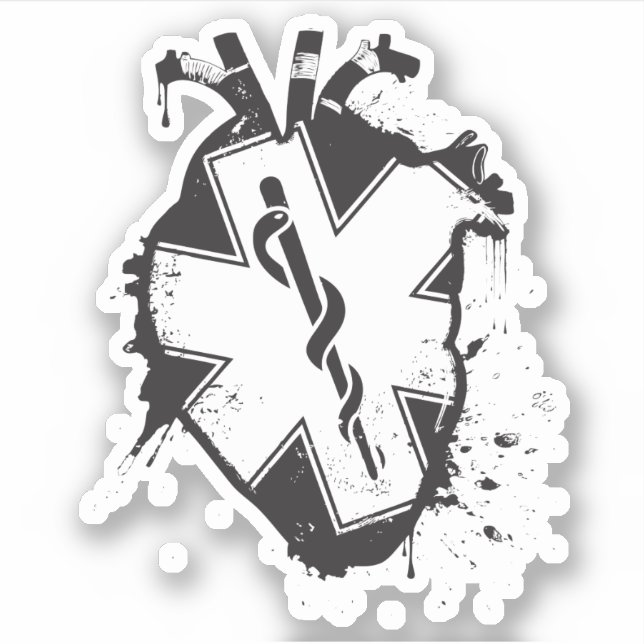 caduceus anatomical heart star of life (Front)