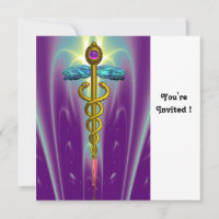 CADUCEUS blue pink violet purple amethyst white