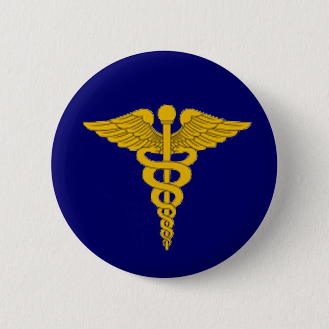 Caduceus Button (Front)