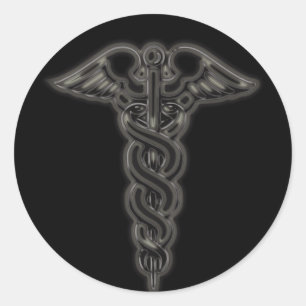 Caduceus Classic Round Sticker