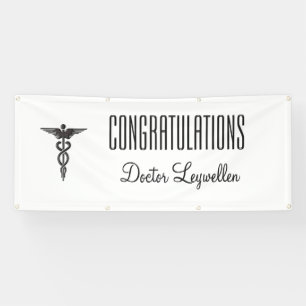 Caduceus Congratulations Doctor Nurse EMT Banner