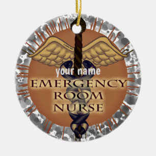 Caduceus custom ER Nurse ornament 