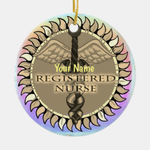 Caduceus  custom Registered Nurse ornament