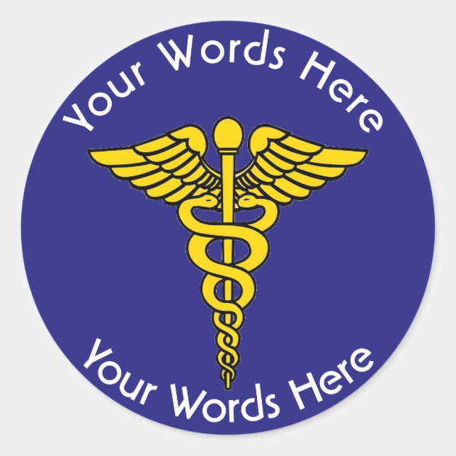 Caduceus Custom Sticker (Front)