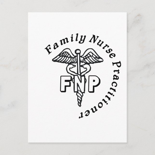 CADUCEUS FNP FAMILY NURSE PRACTITIONER POSTCARD (Front)